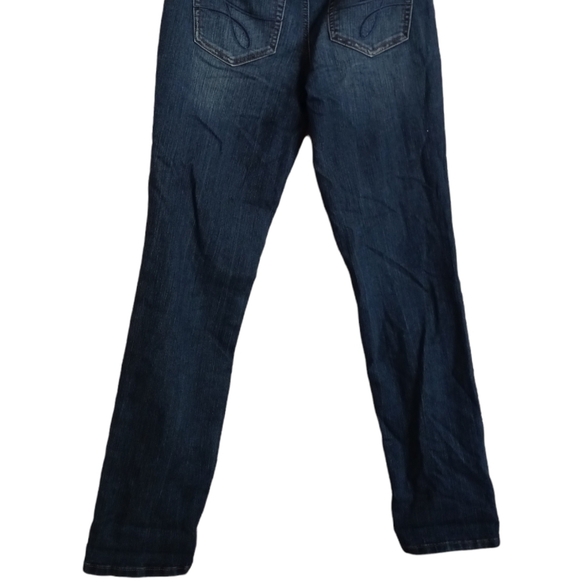 JagJeans High Rise Straight Leg DISTRESSED Pull On Jeans - Picture 8 of 8